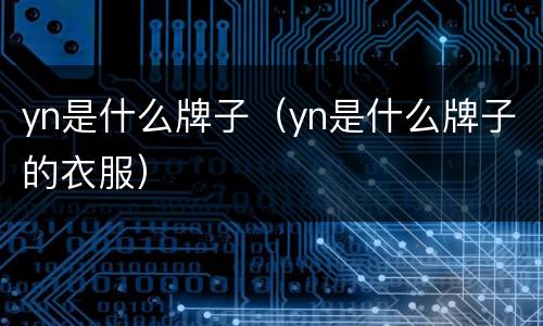 yn是什么牌子（yn是什么牌子的衣服）