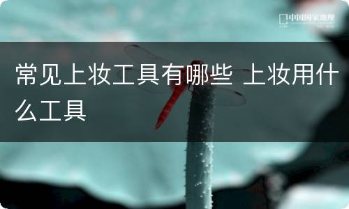 常见上妆工具有哪些 上妆用什么工具