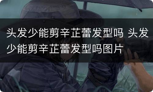 头发少能剪辛芷蕾发型吗 头发少能剪辛芷蕾发型吗图片
