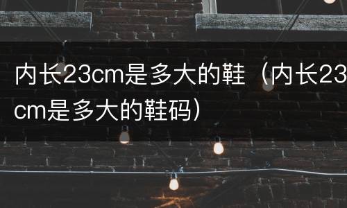 内长23cm是多大的鞋（内长23cm是多大的鞋码）