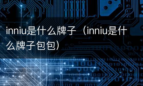 inniu是什么牌子（inniu是什么牌子包包）