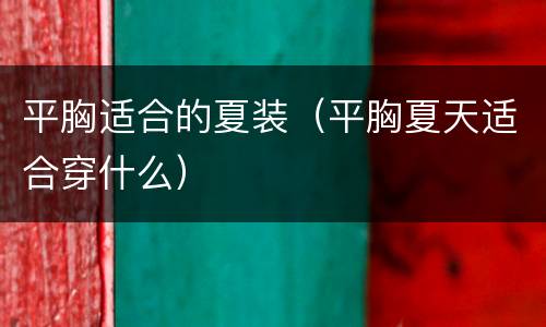 平胸适合的夏装（平胸夏天适合穿什么）