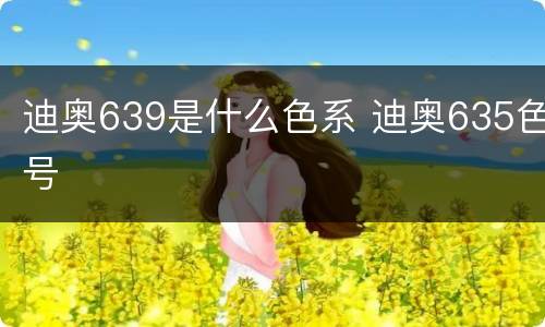 迪奥639是什么色系 迪奥635色号