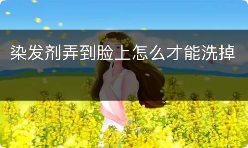 染发剂弄到脸上怎么才能洗掉