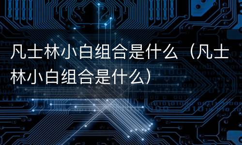 凡士林小白组合是什么（凡士林小白组合是什么）