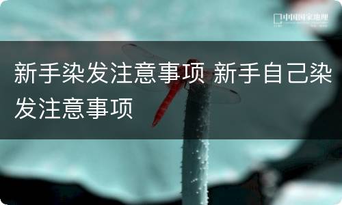 新手染发注意事项 新手自己染发注意事项