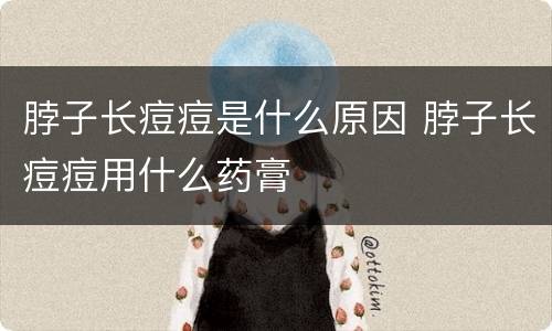 脖子长痘痘是什么原因 脖子长痘痘用什么药膏