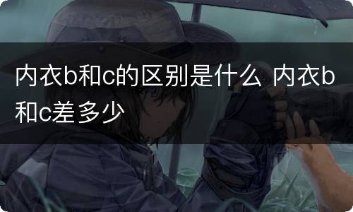 内衣b和c的区别是什么 内衣b和c差多少