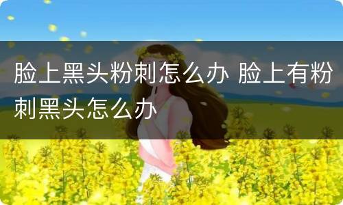 脸上黑头粉刺怎么办 脸上有粉刺黑头怎么办