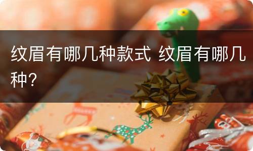 纹眉有哪几种款式 纹眉有哪几种?