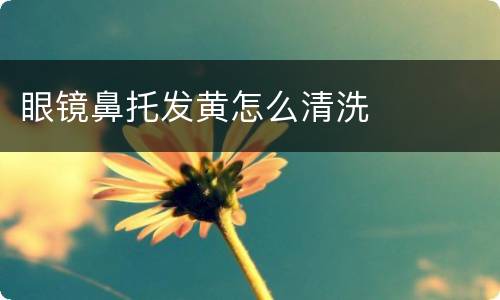 眼镜鼻托发黄怎么清洗