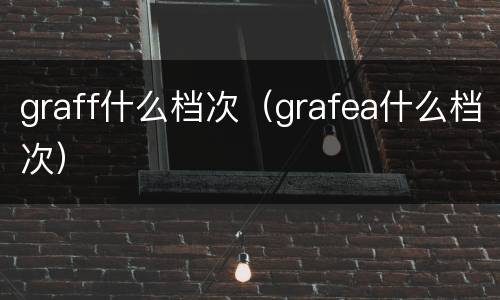 graff什么档次（grafea什么档次）