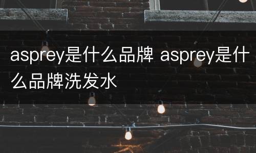 asprey是什么品牌 asprey是什么品牌洗发水