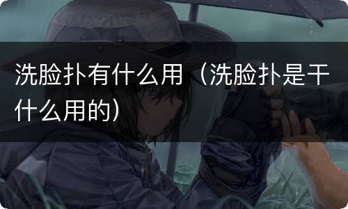 洗脸扑有什么用（洗脸扑是干什么用的）