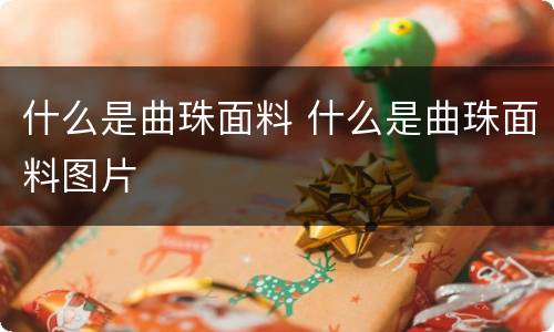 什么是曲珠面料 什么是曲珠面料图片
