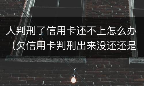 人判刑了信用卡还不上怎么办（欠信用卡判刑出来没还还是要判刑吗）