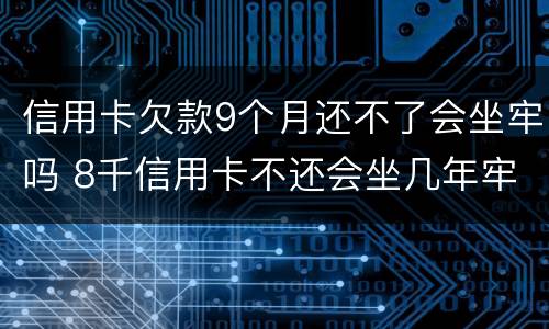 信用卡欠款9个月还不了会坐牢吗 8千信用卡不还会坐几年牢