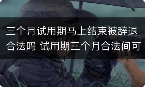 三个月试用期马上结束被辞退合法吗 试用期三个月合法间可以被辞退吗