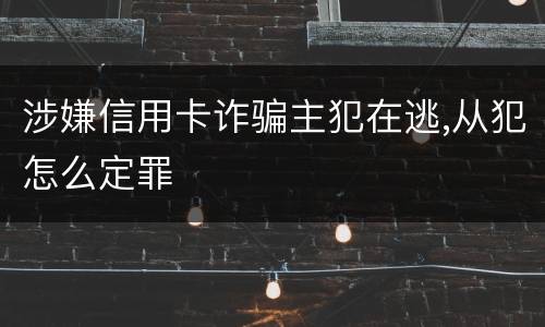 涉嫌信用卡诈骗主犯在逃,从犯怎么定罪