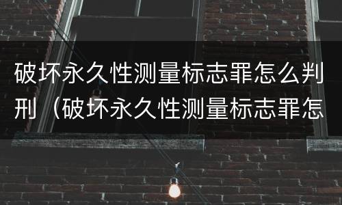 破坏永久性测量标志罪怎么判刑（破坏永久性测量标志罪怎么判刑的）