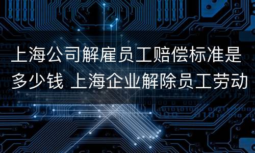 上海公司解雇员工赔偿标准是多少钱 上海企业解除员工劳动合同赔偿
