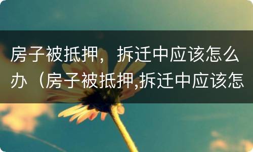 房子被抵押，拆迁中应该怎么办（房子被抵押,拆迁中应该怎么办呢）
