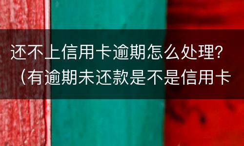 还不上信用卡逾期怎么处理？（有逾期未还款是不是信用卡办不了）