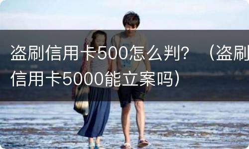 盗刷信用卡500怎么判？（盗刷信用卡5000能立案吗）