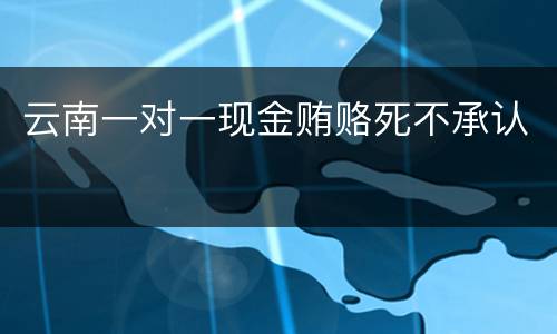 云南一对一现金贿赂死不承认