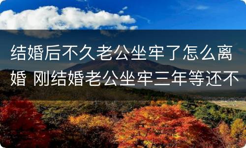 结婚后不久老公坐牢了怎么离婚 刚结婚老公坐牢三年等还不等?