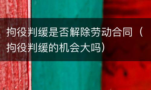 拘役判缓是否解除劳动合同（拘役判缓的机会大吗）