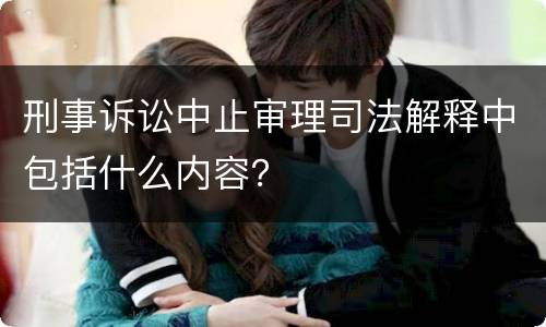 刑事诉讼中止审理司法解释中包括什么内容？