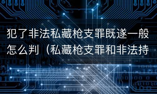 犯了非法私藏枪支罪既遂一般怎么判（私藏枪支罪和非法持有枪支罪）