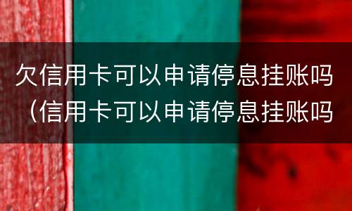 欠信用卡可以申请停息挂账吗（信用卡可以申请停息挂账吗?）