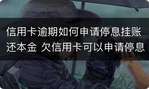 信用卡逾期如何申请停息挂账还本金 欠信用卡可以申请停息挂账吗