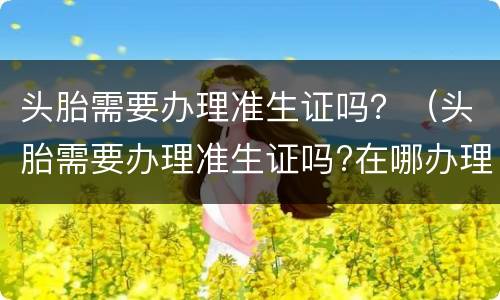 头胎需要办理准生证吗？（头胎需要办理准生证吗?在哪办理）