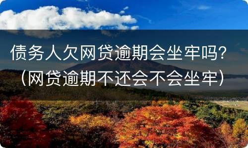 债务人欠网贷逾期会坐牢吗？（网贷逾期不还会不会坐牢）