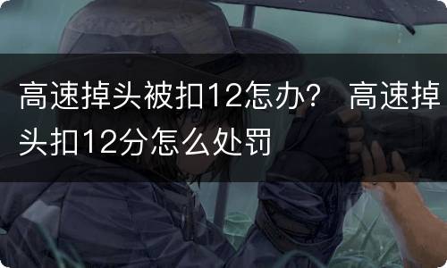高速掉头被扣12怎办？ 高速掉头扣12分怎么处罚