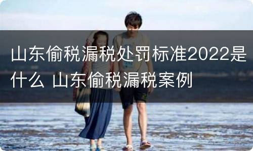 山东偷税漏税处罚标准2022是什么 山东偷税漏税案例