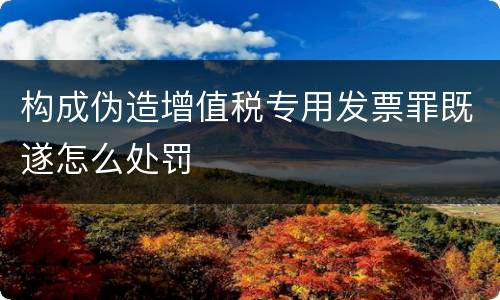 构成伪造增值税专用发票罪既遂怎么处罚