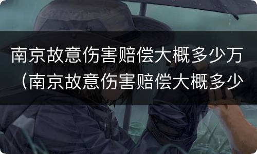 南京故意伤害赔偿大概多少万（南京故意伤害赔偿大概多少万元）