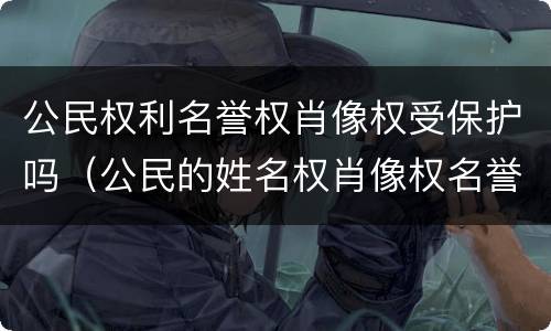 公民权利名誉权肖像权受保护吗（公民的姓名权肖像权名誉权）