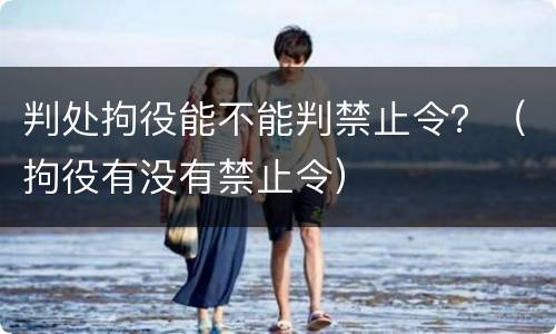 判处拘役能不能判禁止令？（拘役有没有禁止令）