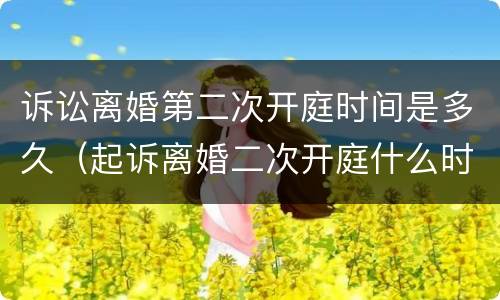 诉讼离婚第二次开庭时间是多久（起诉离婚二次开庭什么时候）