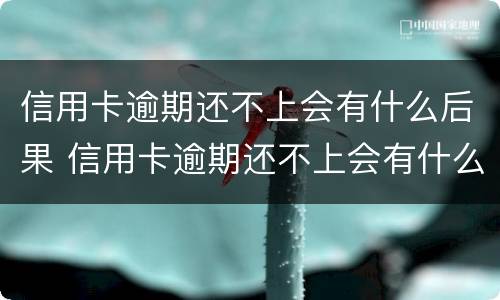 信用卡逾期还不上会有什么后果 信用卡逾期还不上会有什么后果嘛