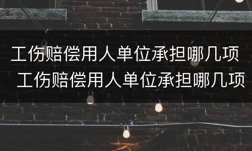 工伤赔偿用人单位承担哪几项 工伤赔偿用人单位承担哪几项责任