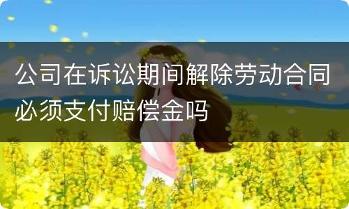 公司在诉讼期间解除劳动合同必须支付赔偿金吗