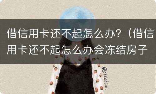 借信用卡还不起怎么办?（借信用卡还不起怎么办会冻结房子吗）