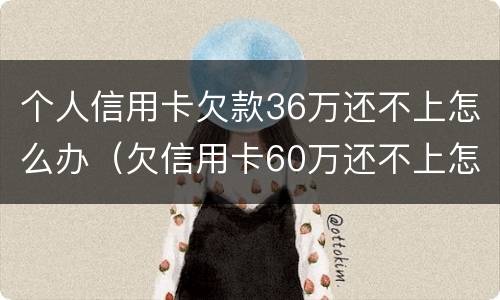 个人信用卡欠款36万还不上怎么办（欠信用卡60万还不上怎么办）