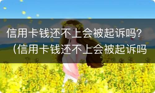 信用卡钱还不上会被起诉吗？（信用卡钱还不上会被起诉吗）